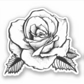 Sticker tatouage rose (Devant)