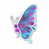 Sticker Tatouage semi-côlon à demi-papillon vintage (Devant)