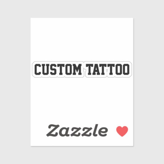 Sticker Tatouage temporaire personnalisé Votre soirée de f (Feuille)