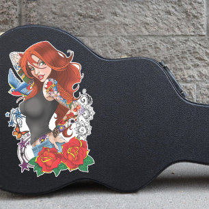 Sticker Tatouages de femme rousse