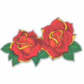 Sticker Tatouages de roses rouges (Devant)
