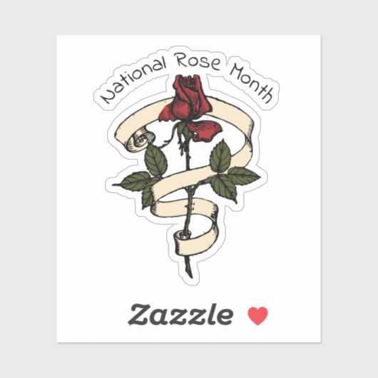 Sticker Tattoo Style Rose (Feuille)