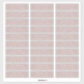 Sticker Taupe rose simple et calligraphie moderne blanche (Feuille)