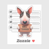 Sticker Taureau méchant Terrier (Feuille)