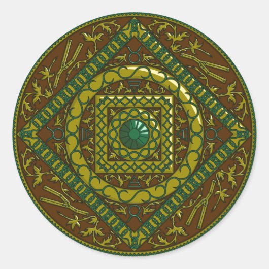 Sticker Taurus Mandala (Devant)