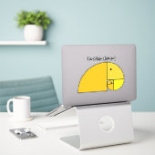 Sticker Taux d'or Eléphant Fibonacci (Ordinateur portable sur le bureau)