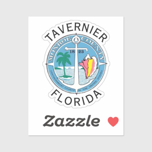 Sticker Tavernier - Florida Keys (Feuille)