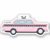 Sticker Taxi rose (Recto)