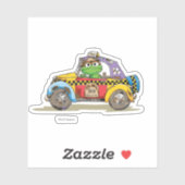 Sticker Taxi vintage Oscar (Feuille)