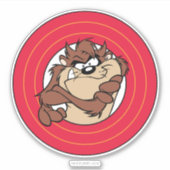 Sticker TAZ™ à travers les cercles LOONEY TUNES™ (Devant)