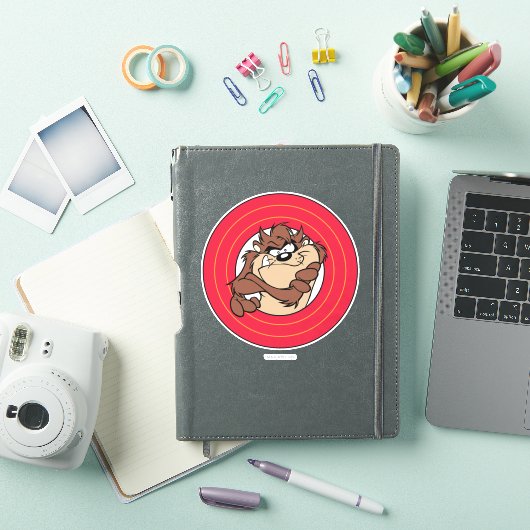 Sticker TAZ™ à travers les cercles LOONEY TUNES™ (Couverture iPad)