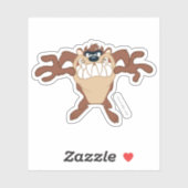 Sticker TAZ™ Grin pour dents serrées (Feuille)