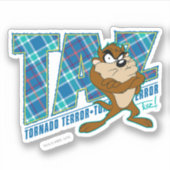 Sticker TAZ™ Tornado Terreur Plaid (Devant)