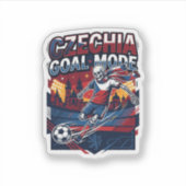 Sticker Tchécquie Mode de but squelette attaquant nations (Devant)