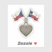 Sticker Tchèque-Texan (Feuille)