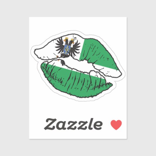 Sticker Tchernihiv Oblast Chernihivshchyna Lipstick Amour (Feuille)