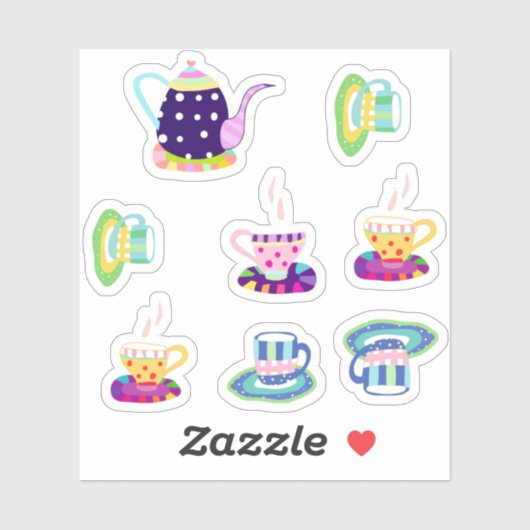 Sticker Tea Party : . (Feuille)
