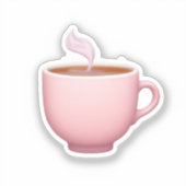Sticker Tea up rose vapeur Emoji (Recto)