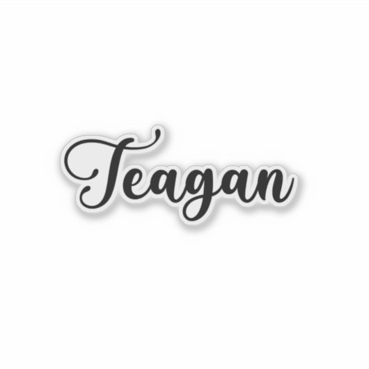 Sticker Teagan Nom - Calligraphie manuscrite (Devant)