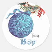 Sticker Team Boy Winter Gender Reveval Party (Devant)