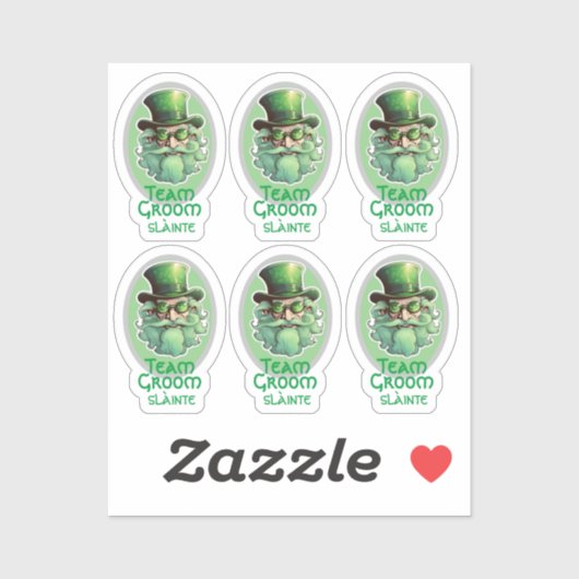 Sticker Team Groom leprechaun gnome (Feuille)