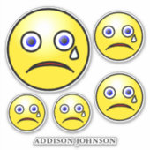 Sticker Tear triste Emoji Yellow Faces Collection Ajouter  (Devant)