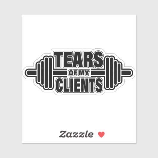 Sticker Tears of My Clients Personal Trainer Canards Cadea (Feuille)