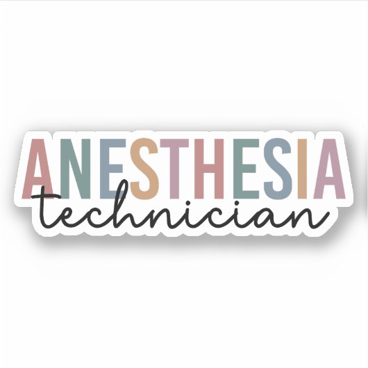 Sticker Technicien d'anesthésie Technique d'anesthésie rét (Devant)
