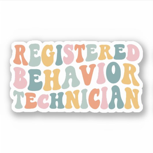 Sticker Technicien de comportement enregistré RBT BCBA ABA (Devant)