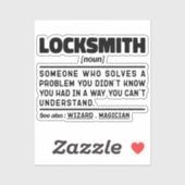 Sticker Technicien de réparation de serrures certifié Lock (Feuille)