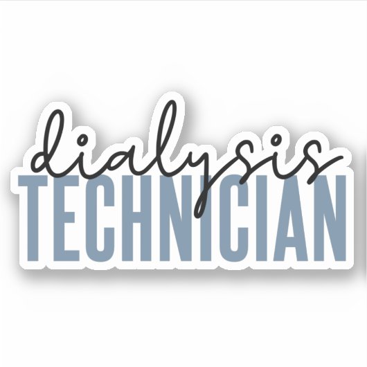 Sticker Technicien en dialyse | Cadeaux techniques en néph (Devant)
