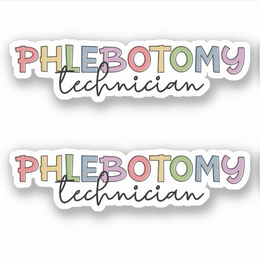 Sticker Technicien en pharmacie PBT Phlebotomie (Devant)