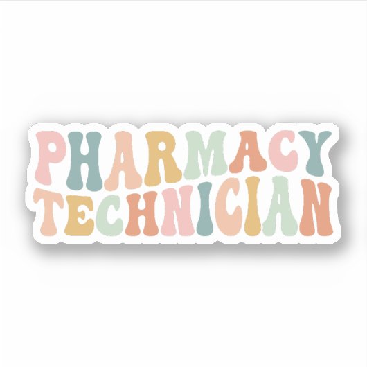 Sticker Technicien en pharmacie super, Cadeau technologiqu (Devant)