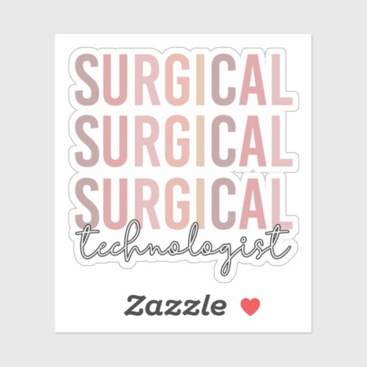 Sticker Technologue chirurgical Technique chirurgicale Tec (Feuille)