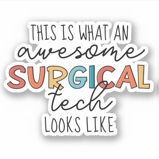 Sticker Technologue Chirurgiste Chirurgie Drôle OU Techniq (Devant)