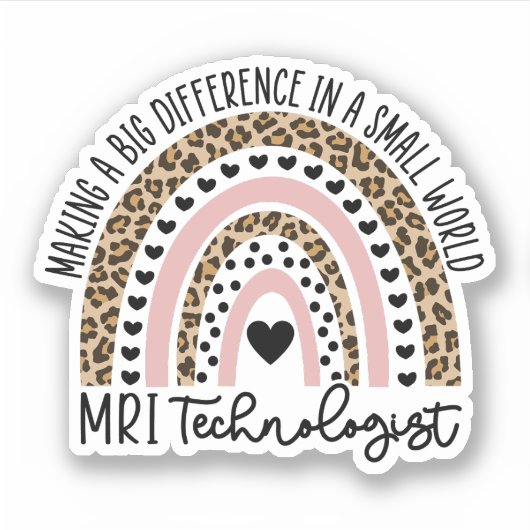 Sticker Technologue IRM Arc-en-ciel, radiologie, IRM (Devant)