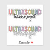 Sticker Technologue Ultrasound | Ultrasound Tech Cute (Feuille)