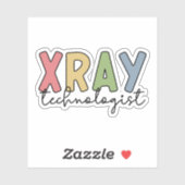 Sticker Technologue Xray Radiologie Technologie X Cadeaux (Feuille)