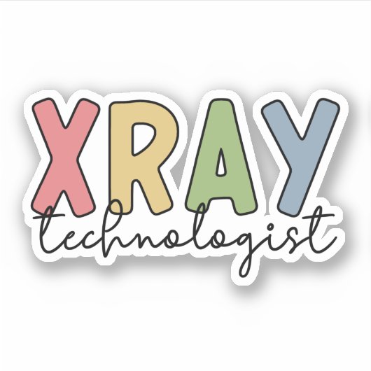 Sticker Technologue Xray Radiologie Technologie X Cadeaux (Devant)