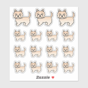 Sticker Teckels Cairn Terriers Mignons Chiens de Dessin An