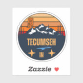 Sticker Tecumseh, Indiana (Feuille)