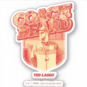 Sticker Ted Lasso | Badge de la barbe de l'entraîneur (Devant)