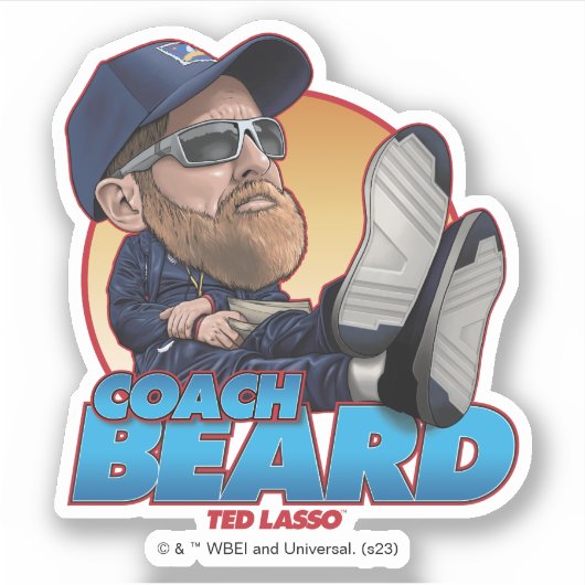 Sticker Ted Lasso | Coach Beard Bobblehead (Devant)