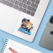 Sticker Ted Lasso | Coach Beard Bobblehead (Ordinateur portable avec iPhone)