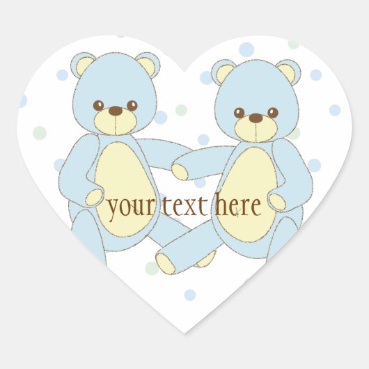 Sticker Teddy Bear Twins (Devant)