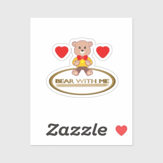 Sticker Teddy Bear With Me (Feuille)
