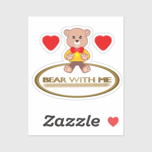 Sticker Teddy Bear With Me (Feuille)