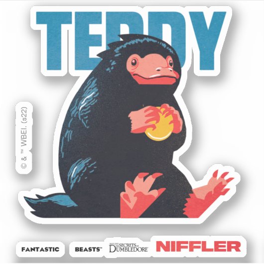 Sticker Teddy Vintage Graphic (Devant)