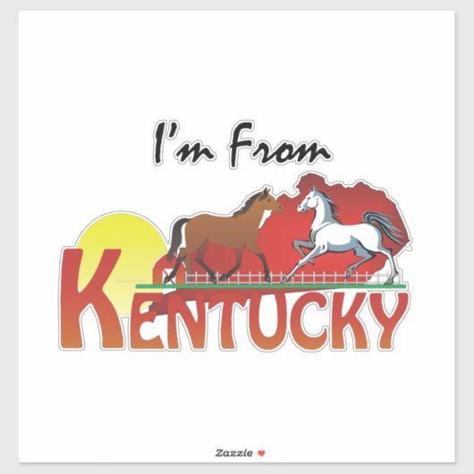 Sticker TEE Je suis du Kentucky (Feuille)