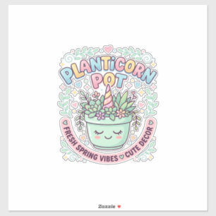 Sticker Tee-shirt graphique design graphique Pot Licorne P